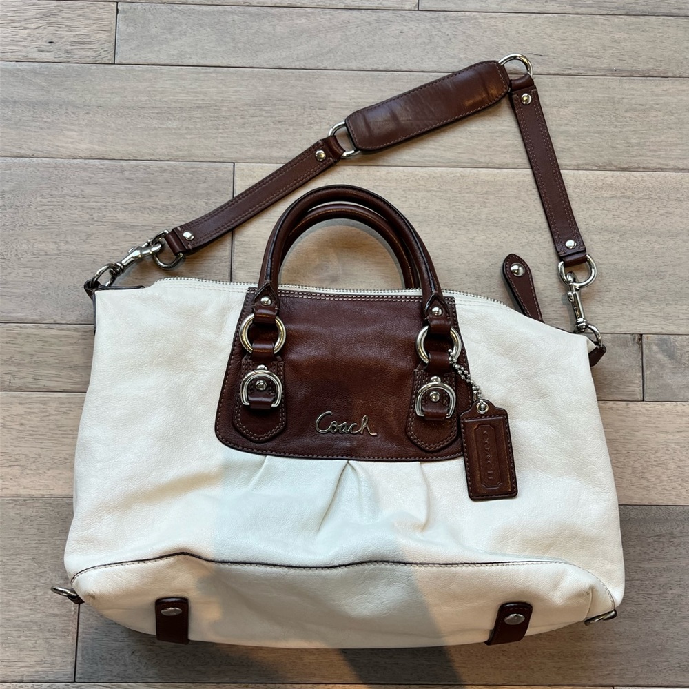 COACH Ashley Purse- F15445-Two Toned Convertible Handbag